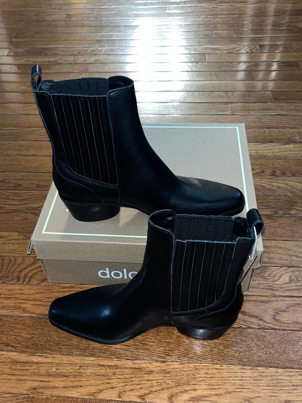 Dolce Vita Faint H20 Waterproof Chelsea Boot Dark Black Leather H20 Women’s 8.5 - Picture 4 of 13